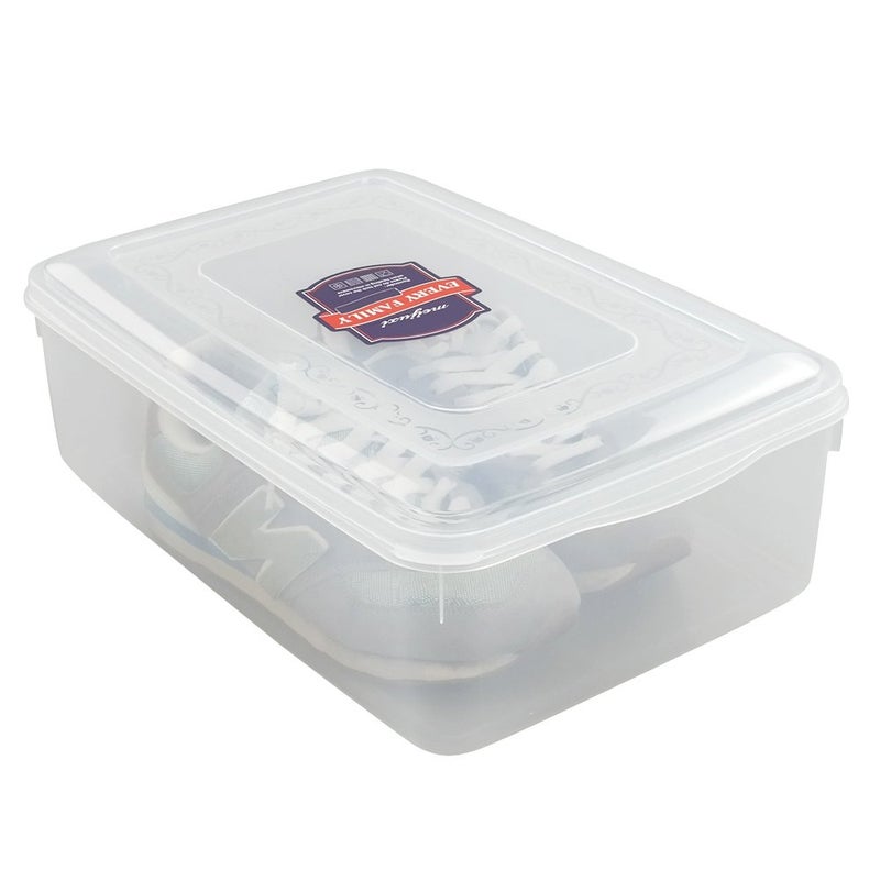 Pekky 11 Quart Plastic Toys Storage Containers with Lid, Clear Bin Set of 2 - Image 3